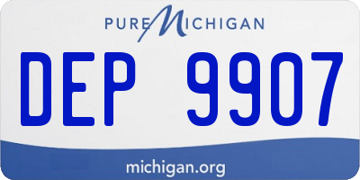 MI license plate DEP9907