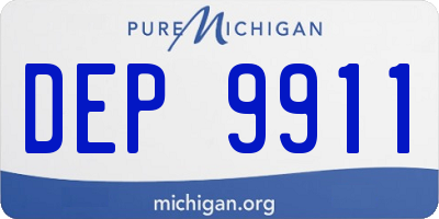 MI license plate DEP9911