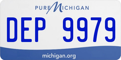 MI license plate DEP9979