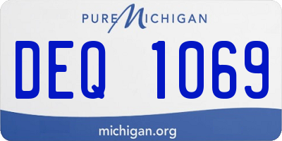 MI license plate DEQ1069