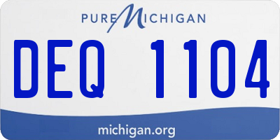MI license plate DEQ1104