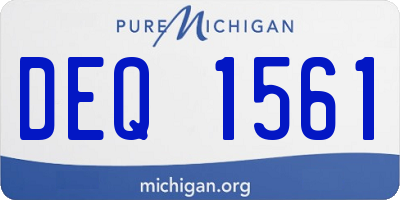 MI license plate DEQ1561