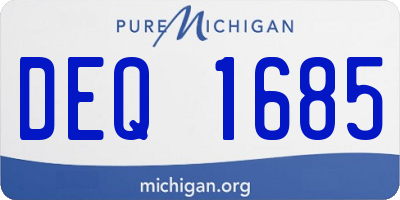 MI license plate DEQ1685