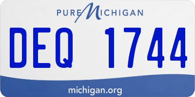 MI license plate DEQ1744
