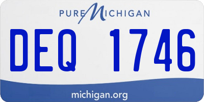 MI license plate DEQ1746