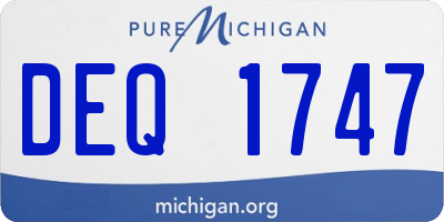MI license plate DEQ1747