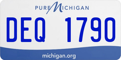 MI license plate DEQ1790