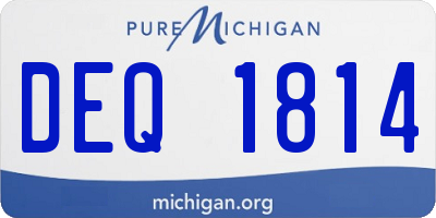 MI license plate DEQ1814