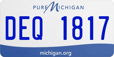 MI license plate DEQ1817