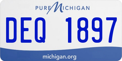 MI license plate DEQ1897