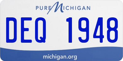 MI license plate DEQ1948