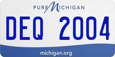 MI license plate DEQ2004