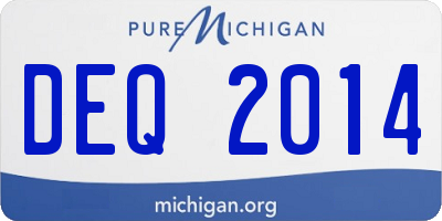 MI license plate DEQ2014
