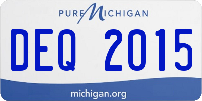 MI license plate DEQ2015