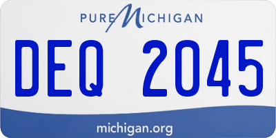 MI license plate DEQ2045