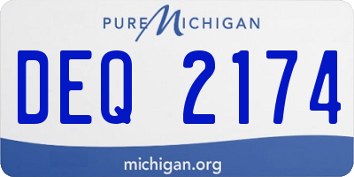 MI license plate DEQ2174