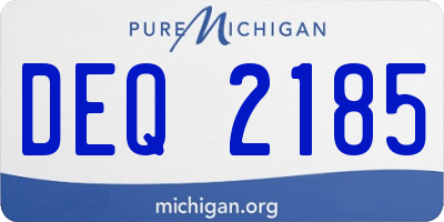 MI license plate DEQ2185