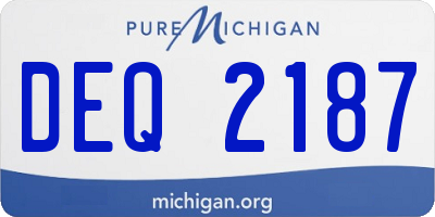MI license plate DEQ2187