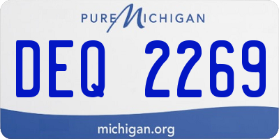 MI license plate DEQ2269