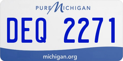 MI license plate DEQ2271