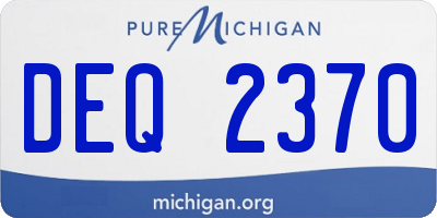 MI license plate DEQ2370