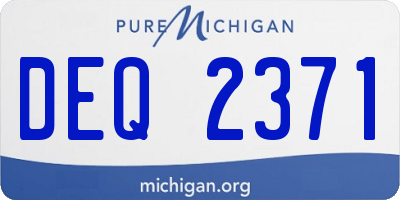 MI license plate DEQ2371