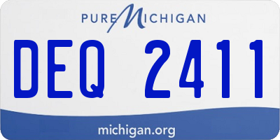 MI license plate DEQ2411