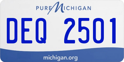 MI license plate DEQ2501