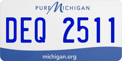 MI license plate DEQ2511