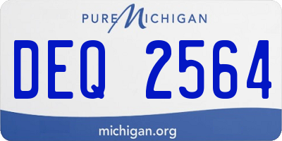 MI license plate DEQ2564