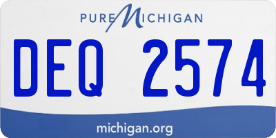 MI license plate DEQ2574