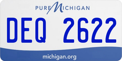 MI license plate DEQ2622