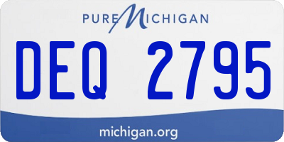 MI license plate DEQ2795