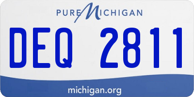 MI license plate DEQ2811