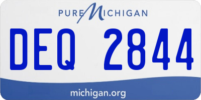 MI license plate DEQ2844