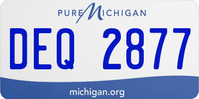 MI license plate DEQ2877