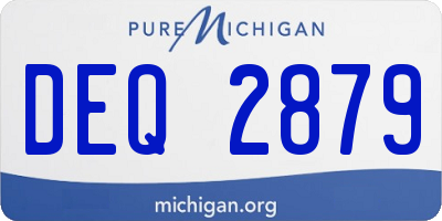 MI license plate DEQ2879