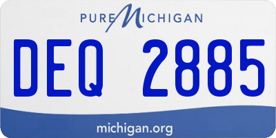 MI license plate DEQ2885