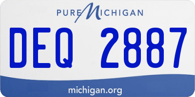 MI license plate DEQ2887