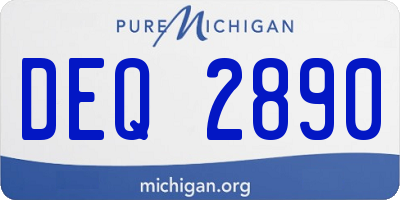 MI license plate DEQ2890