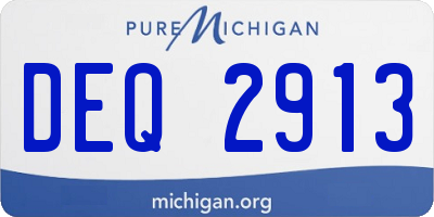 MI license plate DEQ2913