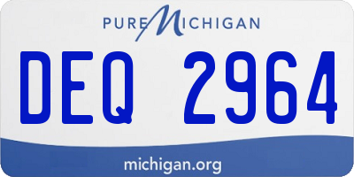 MI license plate DEQ2964