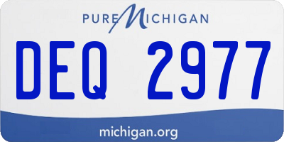 MI license plate DEQ2977