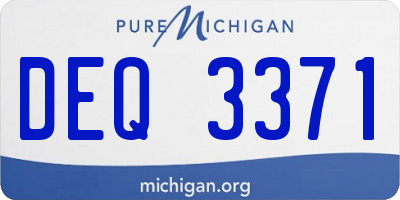 MI license plate DEQ3371