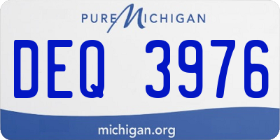 MI license plate DEQ3976