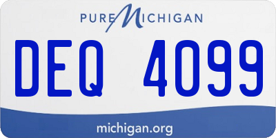MI license plate DEQ4099