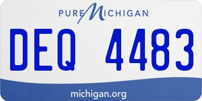 MI license plate DEQ4483