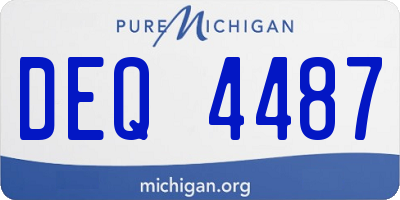 MI license plate DEQ4487