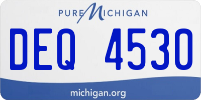 MI license plate DEQ4530