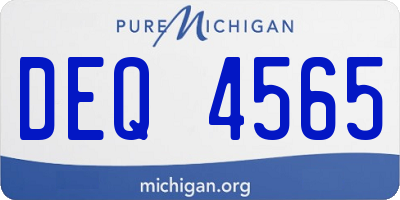 MI license plate DEQ4565
